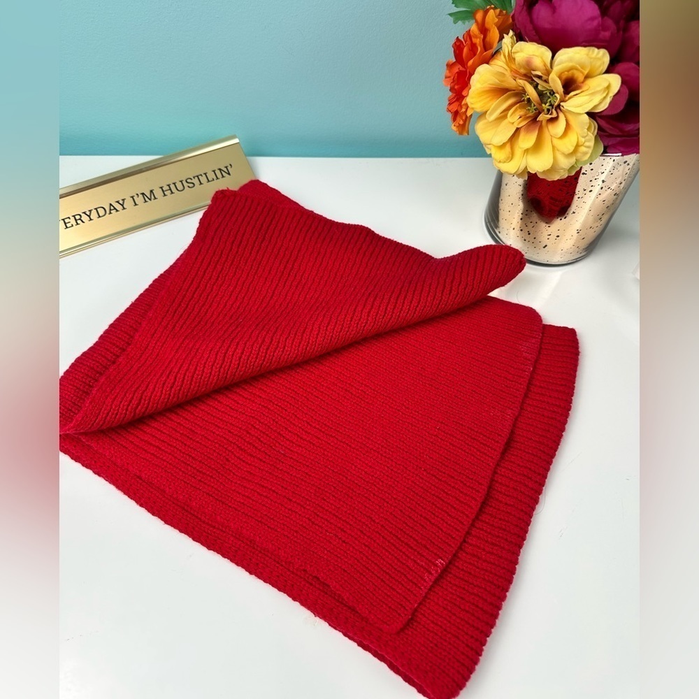 Hanna Andersson red cotton mix kids scarf, one size, NWOT